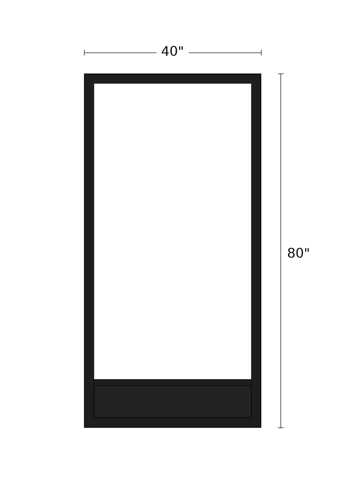 Door Blank 8" 40 X 80 - No Push Bar